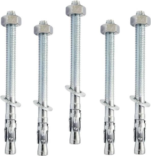 myjas Pack of 5 | heavy duty Through bolt Fastener 6 inches Wedge Anchor