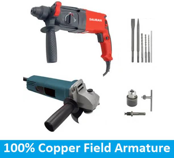 Sauran 26mm Hammer,Chuck,Adaptor with 801 Grinder Machin (HAG66) Angle Grinder