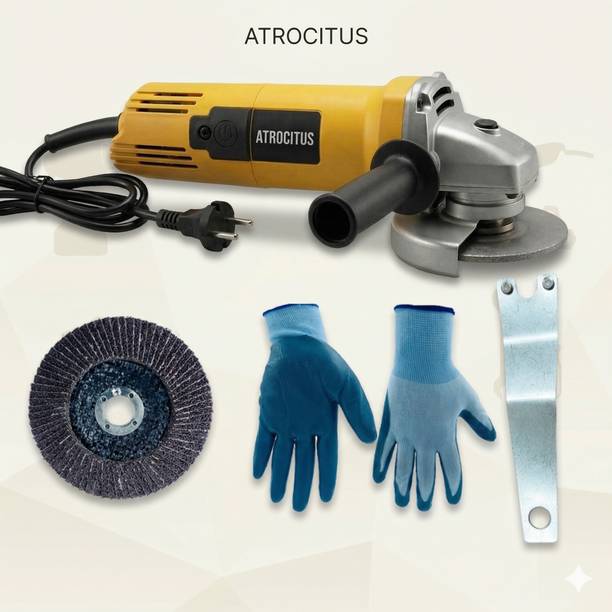 Atrocitus ATR227_ Angle Grinder(Copper Armature)with Flap Disk & Gloves Angle Grinder