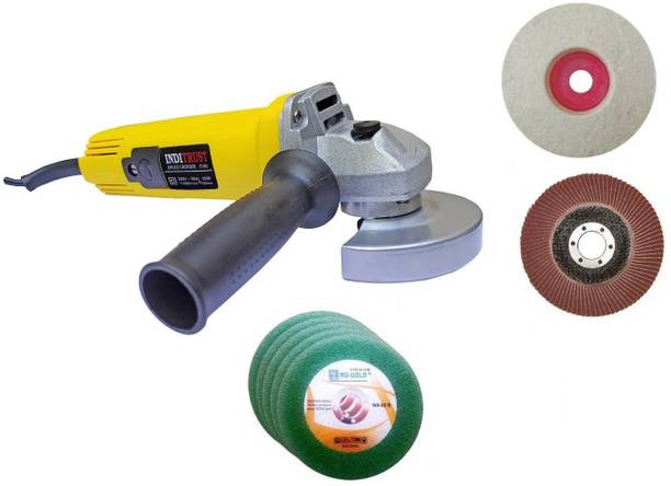 Inditools 900W Angle Grinder Machine with 5pc Cutting Wheel and 1pc Flap wheel Angle Grinder