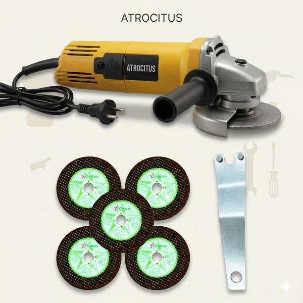 Atrocitus ATC240 Heavy Duty Angle Grinder(Copper Armature)With 5Metal Cutting Wheels Angle Grinder