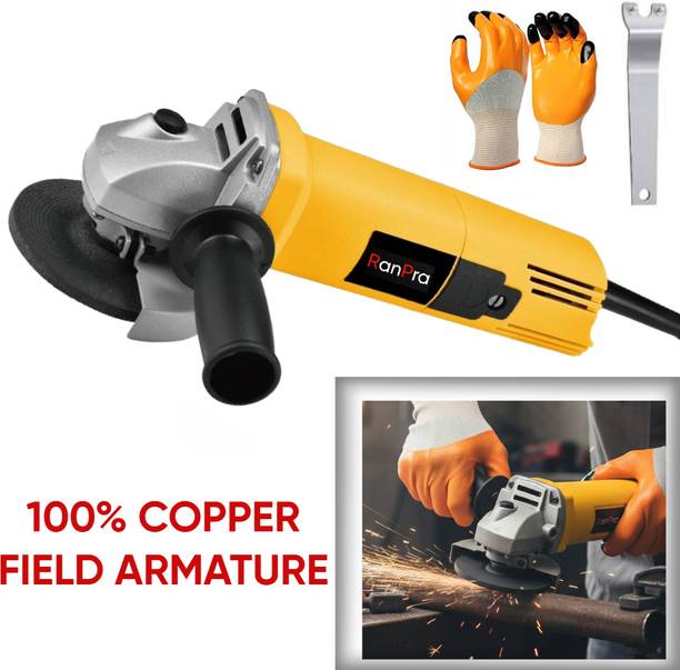 RanPra 4"INCH Angle Grinder Ultimate Cutting (100% COPPER FIELD ARMATURE) Angle Grinder