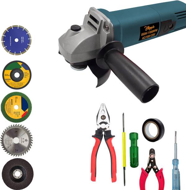 Hillgrove HGCM936M2 4"inch Grinder Machine with 5 Wheels and 5 Pcs Hand Tool Kit Angle Grinder