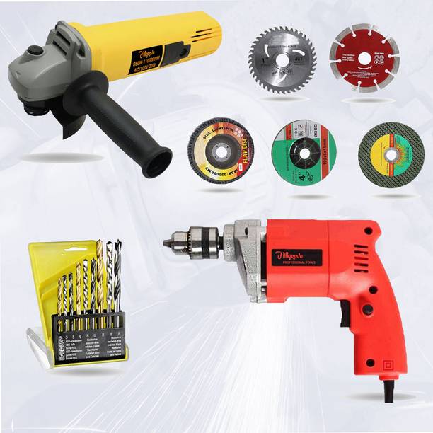 Hillgrove HGCM710M1 4inch Angle Grinder with 10mm Drill Machine for Metal/Wood/Concrete Angle Grinder