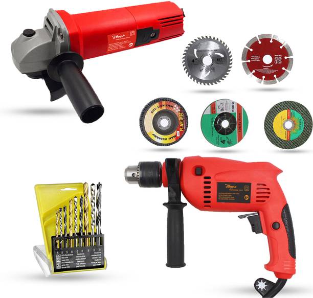 Hillgrove HGCM716M1 4inch Angle Grinder with 13mm Drill Machine for Metal/Wood/Concrete Angle Grinder