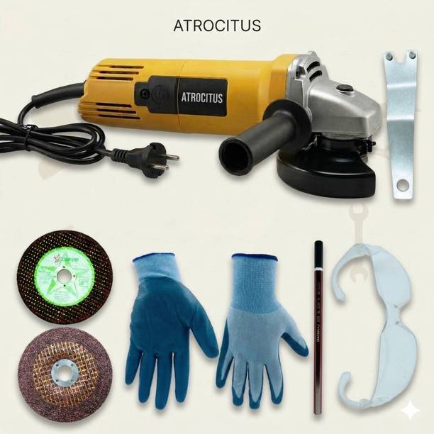 Atrocitus ATC257 Heavy Duty AngleGrinder(CopperArmature)With Grinding&MetalCutting Wheels Angle Grinder