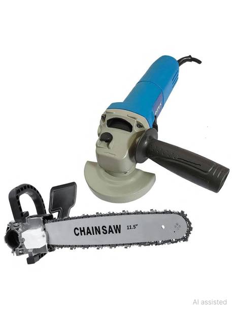 Inditrust Electric Angle Grinder machine With 11.5inch Chain Saw Bracket Set Wood Cutting Angle Grinder