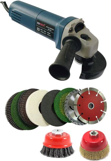Inditrust Blue 950W 6-100 Angle Grinder Machine with 10 wheels 100% Copper Winding Angle Grinder