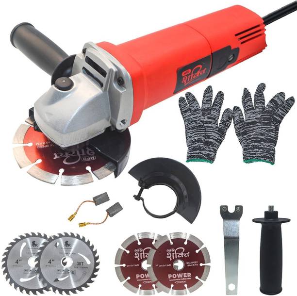 HPD Shakti 4 inch Angle Grinder Full Copper Motor 4" 801 with 4 Blade Set Heavy Duty Angle Grinder