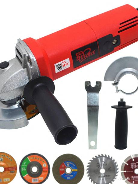 HPD Shakti 850 Watt 4 Inch with Metal Wheel, Grinding, Flap disc, Marble Blade &TCT Angle Grinder