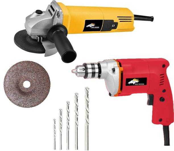 RanPra 4''inch ANGLE GRINDER WITH 10MM DRILL MACHINE WITH 5PCS BIT Angle Grinder