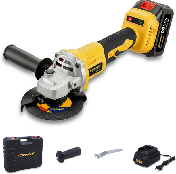 Tomahawk T32052 4inch 21V 8500rpm Cordless Angle Grinder With 3 Speed 2 Batteries Charger Angle Grinder