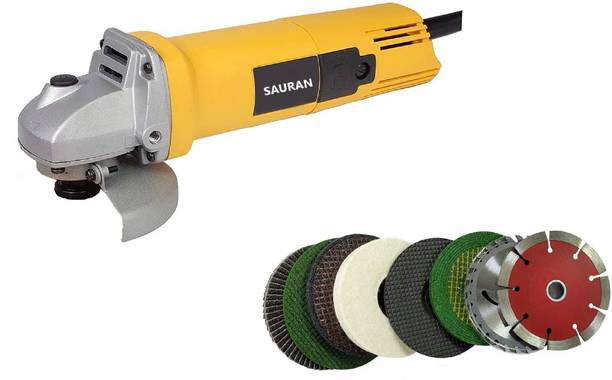 Sauran Angle Grinder with 8pcs wheel Set for Cutting,Grinding,polishing etc Angle Grinder