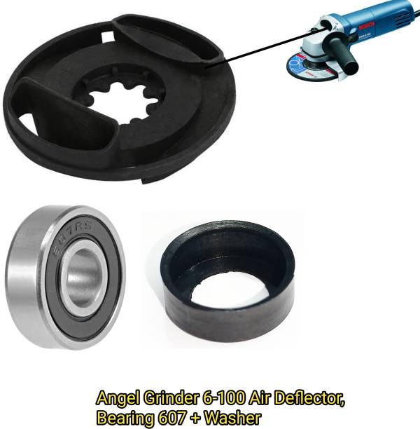 TMX Bosch 6-100 Spares Air-Deflector Ring, 607 bearing+washer Pack Of 3 Angle Grinder