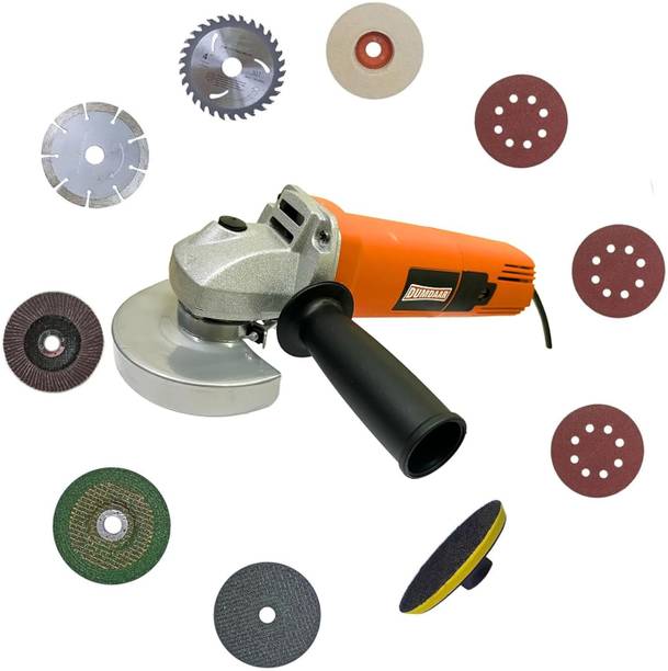 DUMDAAR 950W Professional Angle Grinder with 10-Piece Wheel Set Orange Angle Grinder