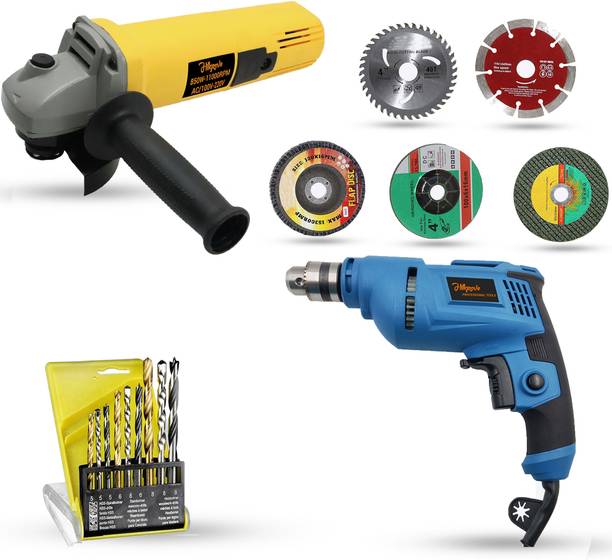 Hillgrove HG720M3 4inch Angle Grinder with 10mm Drill Machine for Making Holes Power & Hand Tool Kit
