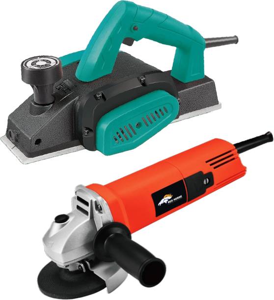 RanPra COMBO OF 82MM ELECTRIC PLANER WITH 4INCH WITH HEAVY DUTY Angle Grinder