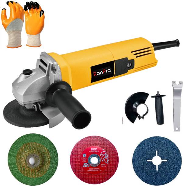 RanPra 4INCH / 100/110MM ANGLE GRINDER WITH GRINDING & CUTTING WHEEL Angle Grinder