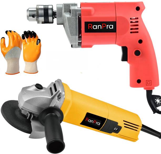 RanPra 4 INCH ANGLE GRINDER WITH 10MM HEAVY DUTY DRILL MACHINE Angle Grinder