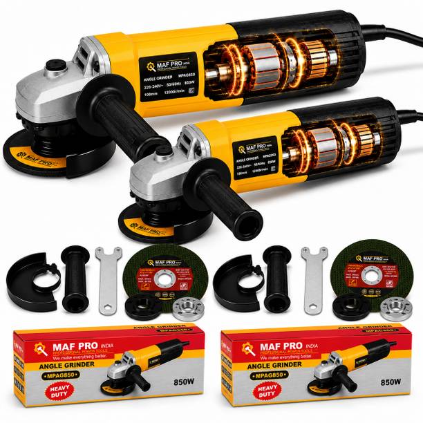 Maf Pro Angle Grinder 850W, Heavy Duty Electric Hand Grinder with High Speed Motor Angle Grinder