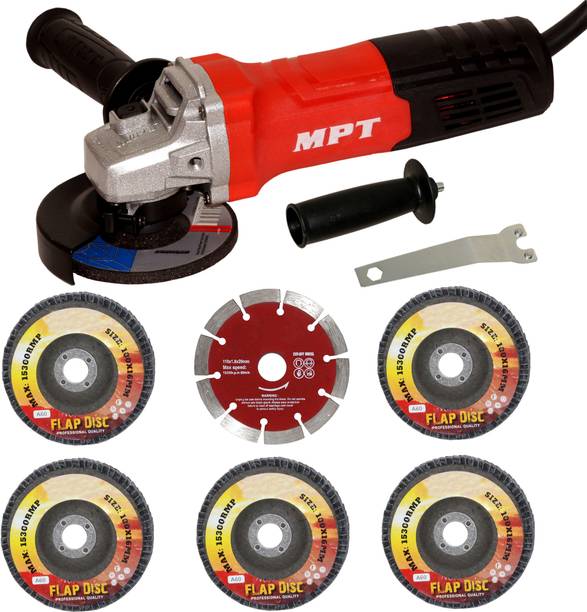 Digital Craft Angle Grinder MPT 800W,4"Inch Marble Cutting Blade,5Pc 4Inch Flap Disc Angle Grinder