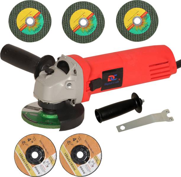 Digital Craft Angle Grinder 6100 Red,2Pc 4"Inch Metal Grinding Wheel,3Pc 4"Inch Cutting Wheel Angle Grinder