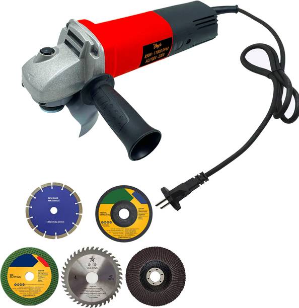 Hillgrove HGCM956M1 4"inch Professional Heavy Duty Angle Grinder Machine with 5Pcs Wheels Angle Grinder