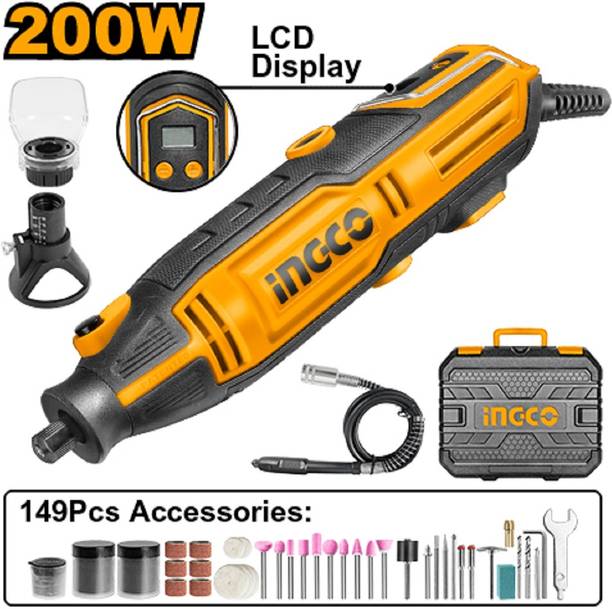 INGCO MG2008 Mini grinder with LCD display, LCD display With 149pcs accessories Angle Grinder