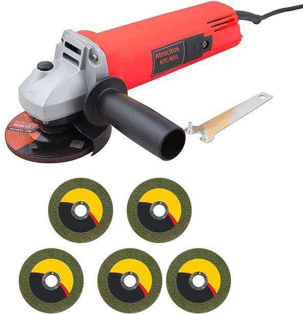 Atrocitus ATC209 Angle Grinder(100 mm Wheel Diameter) With 5Pcs Metal Cutting Wheels Angle Grinder