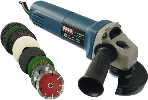DUMDAAR 950W DM6 Sliding Angle Grinder machine & Multi type 4” 8pc wheel set Angle Grinder