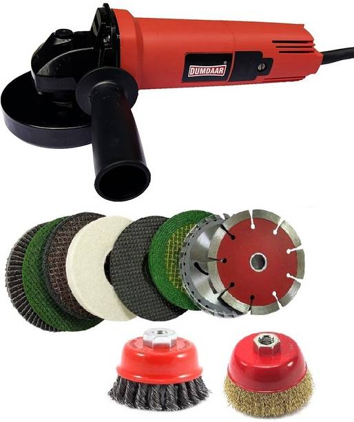 DUMDAAR Red 950W 801 Angle Grinder Machine with 10 wheels 100% Copper Winding Angle Grinder