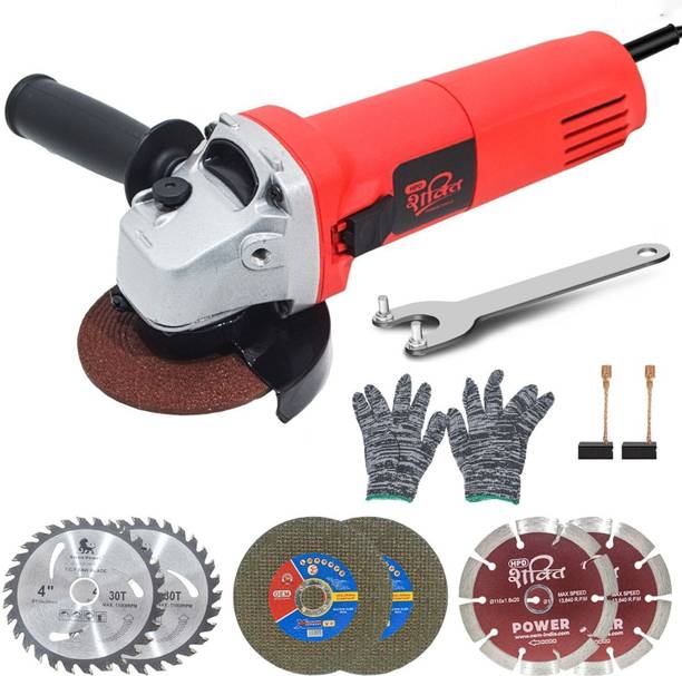 HPD 850W 4" Angle Grinder Combo with 6 Blades, 11,000 RPM, Copper Motor Angle Grinder