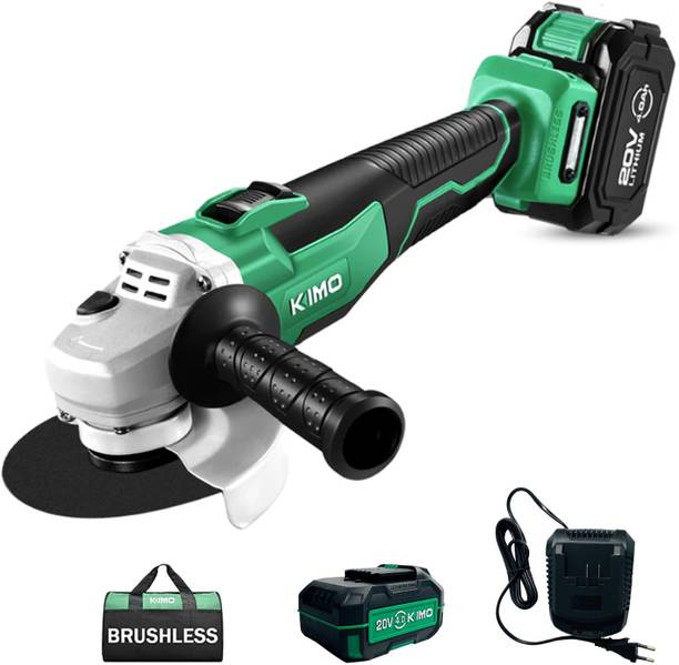 Kimo Cordless Angle Grinder Machine For Metal,Wood Cutting,Battery Included,8000 RPM Angle Grinder