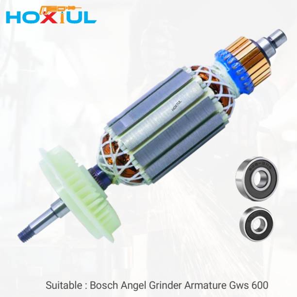 HOXTUL Bosch Gws 600 Angle Grinder Armature with Bearing 607 and 608 (PACK OF 3) Angle Grinder