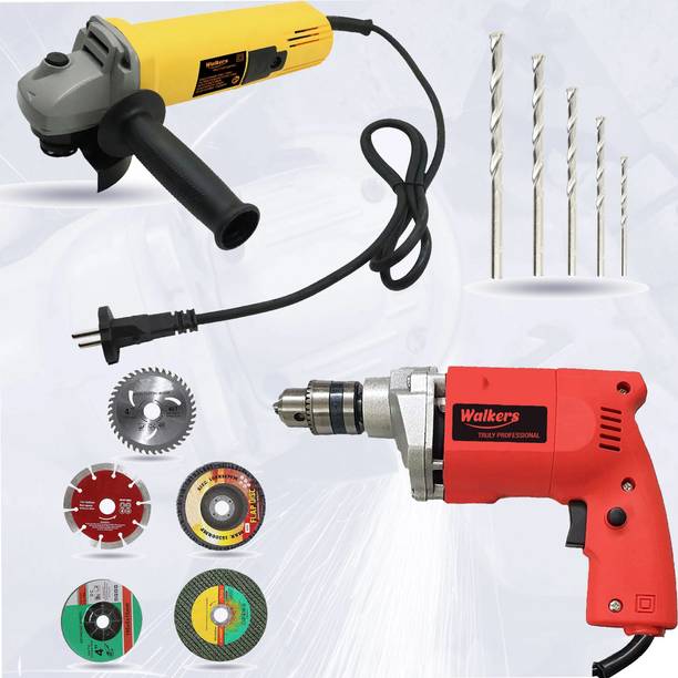Walkers WKCB432M1 100mm Angle Grinder with 10mm Drill Machine for Making Holes Angle Grinder