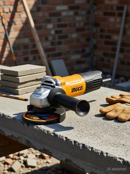 INGCO Stone Cutting Electric Metal ?Grinder with 1pcs Auxiliary Handle Angle Grinder