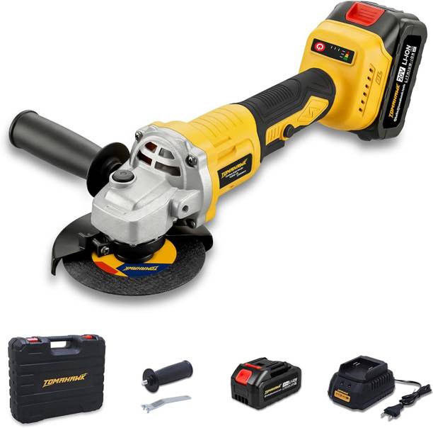 Tomahawk T32052 4inch 21V 8500rpm Cordless Angle Grinder With 3 Speed 2 Batteries Charger Angle Grinder