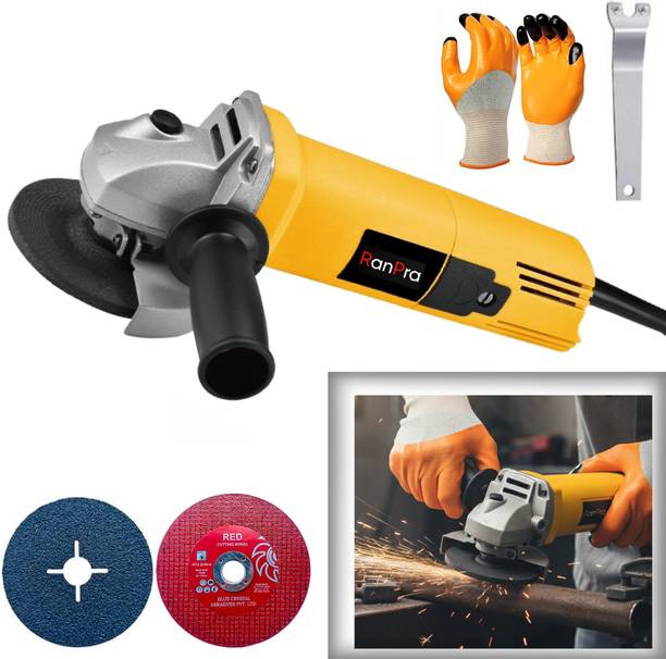RanPra 4-Inch Angle Grinder Set with Abrasive, Cutting & Safety Gear Angle Grinder