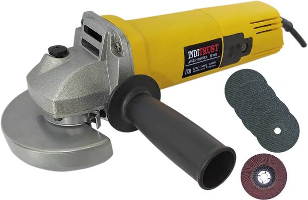 Inditrust Heavy duty 950w Angle grinder machine with 5pc Cut Off and Flap Wheel set Angle Grinder