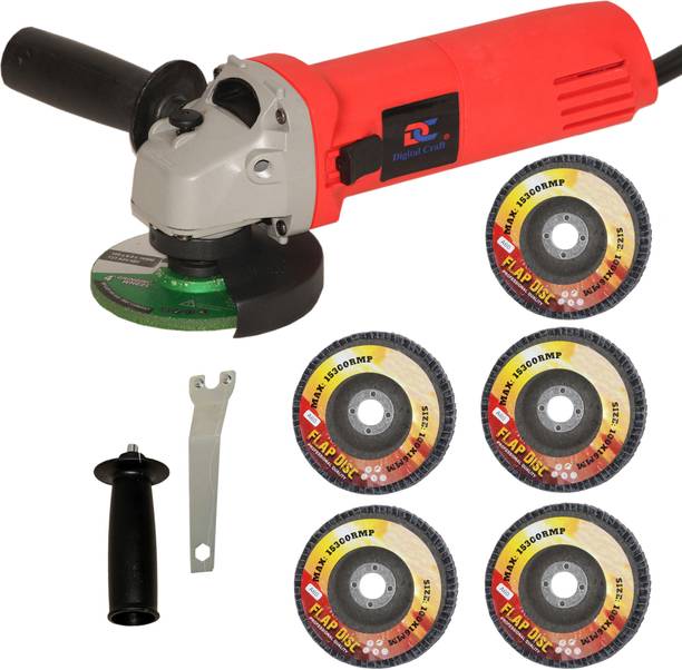 Digital Craft Angle Grinder 6100 Red,3Pc 4"Inch Flap Disc,2Pc 4"Inch Flap Disc Angle Grinder