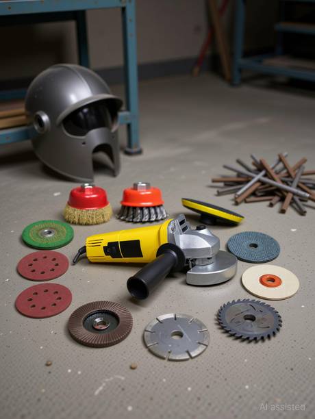 DUMDAAR Heavy duty 900W Powerful Angle Grinder Machine with 11pc Multi type wheel set Angle Grinder
