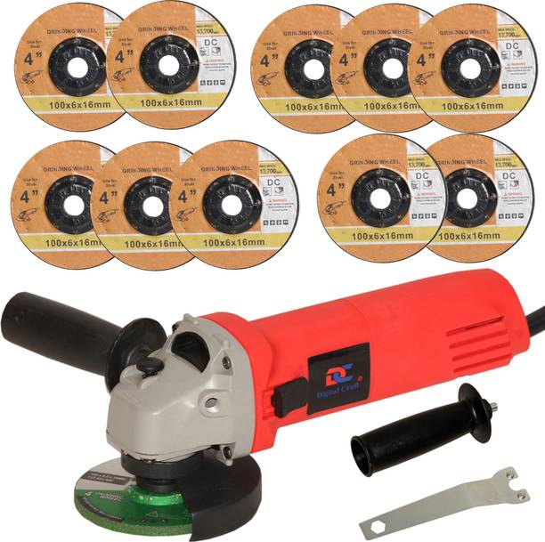 Digital Craft Angle Grinder 6100 Red,5Pc 4"Inch Metal Grinding Wheel,3Pc 4"Inch Grinding Wheel Angle Grinder