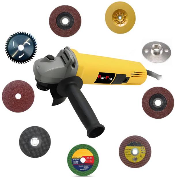 RanPra RP801 950W ANGLE GRINDER | MULTI TYPE 8 DISC | HANDLE, WRENCH, GUARD| HEAVY DUTY Angle Grinder