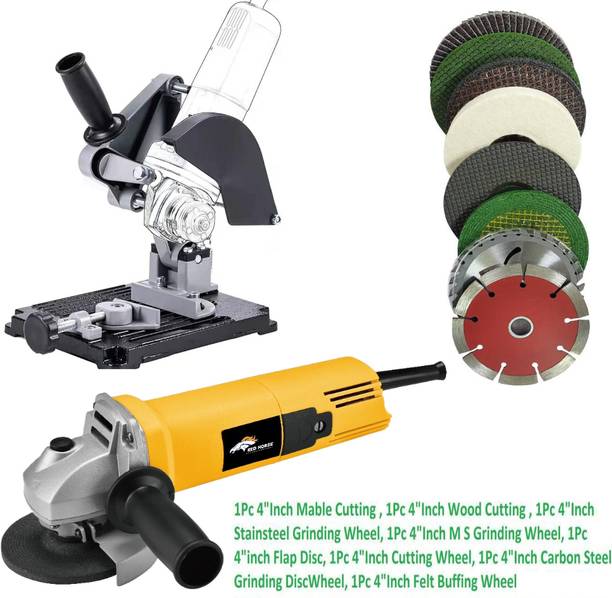 RanPra Electric Angle Grinder 950W 11000 Rpm with Angle Stand Stand Cast Iron Holder Angle Grinder