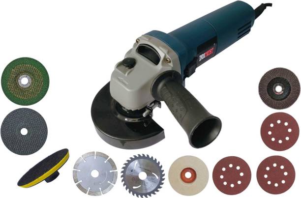 Inditrust Sliding Angle Grinder Machine 100% copper winding with Multy type 10pc Wheel set Angle Grinder