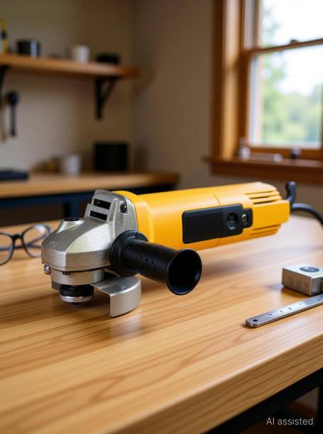 RanPra 4INCH ANGLE GRINDER WITH DOUBLE BLADE ADAPTER Angle Grinder