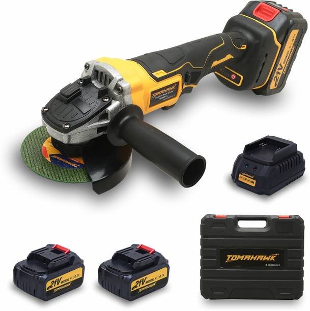 Tomahawk T 33060, 4" 21V 8500rpm Cordless Angle Grinder With 3 Speed 2 Batteries, Charger Angle Grinder