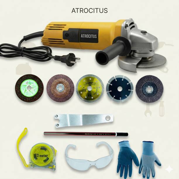 Atrocitus ATR226_Angle Grinder(CopperArmature)With(Tile,Marble,FlapDisk,Metal,Grinding) Angle Grinder