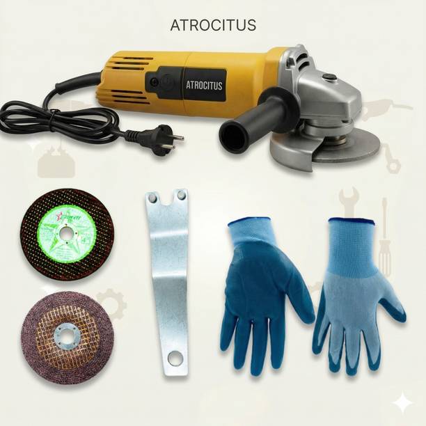 Atrocitus ATR229_ AngleGrinder(CopperArmature)With Grinding&Metalcutting,Gloves Angle Grinder