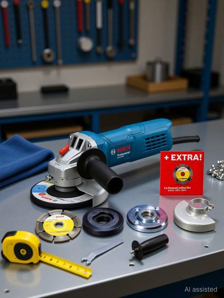 BOSCH Professional GWS 800 Corded Electric Angle Grinder with 105mm Diamond Blade Angle Grinder